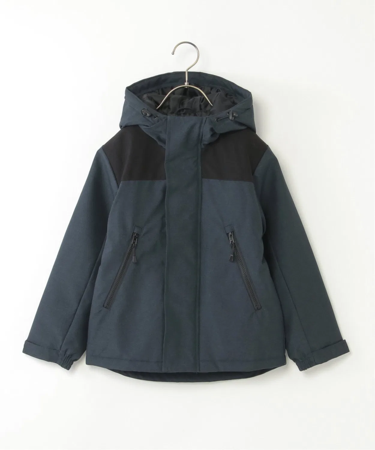Детская куртка-парка с наполнителем, с капюшоном, Mountain Parka, ikka, Navy