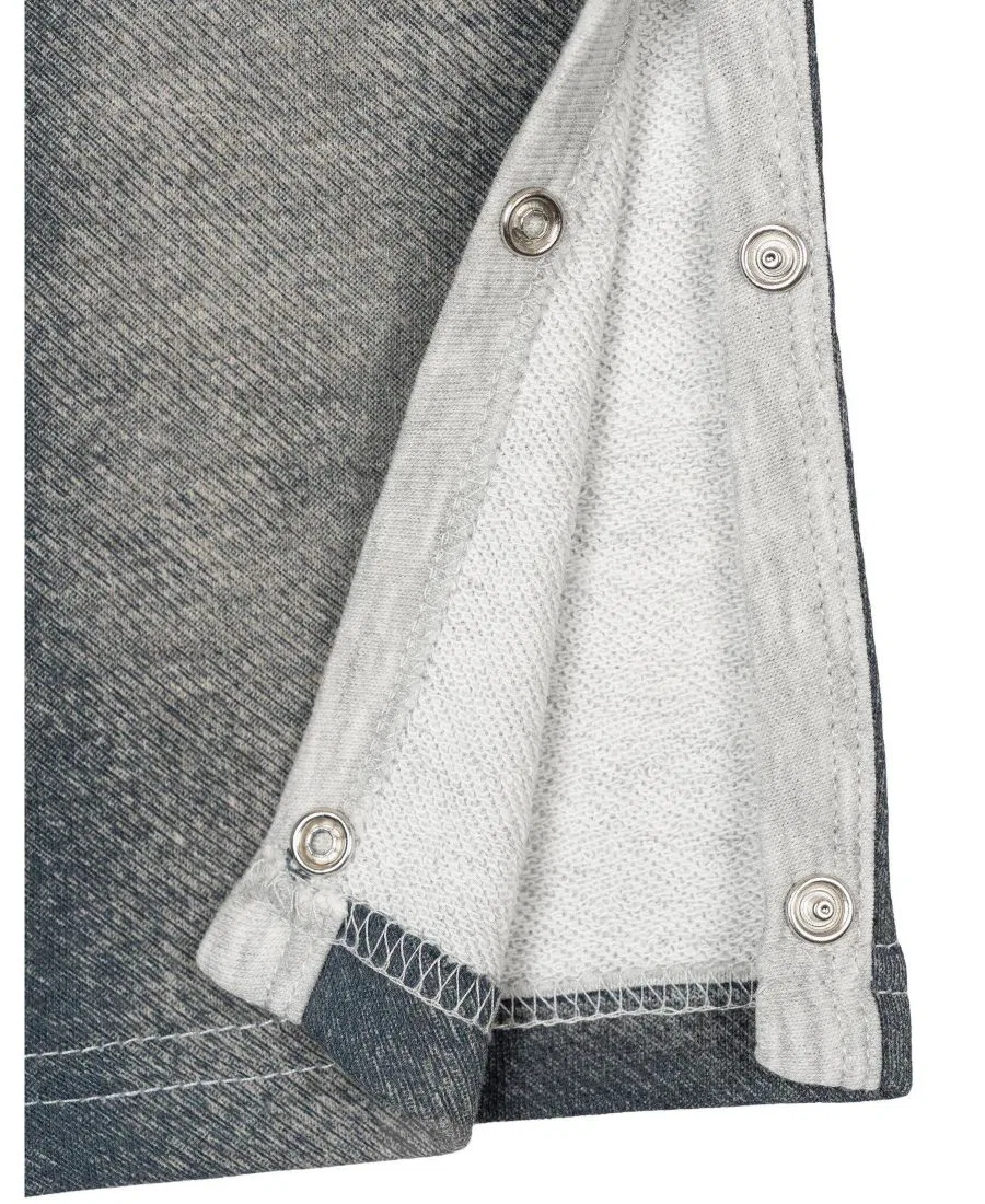 Комбинезон-обманка с принтом John Deere, Denim Heather Gray — фото 3