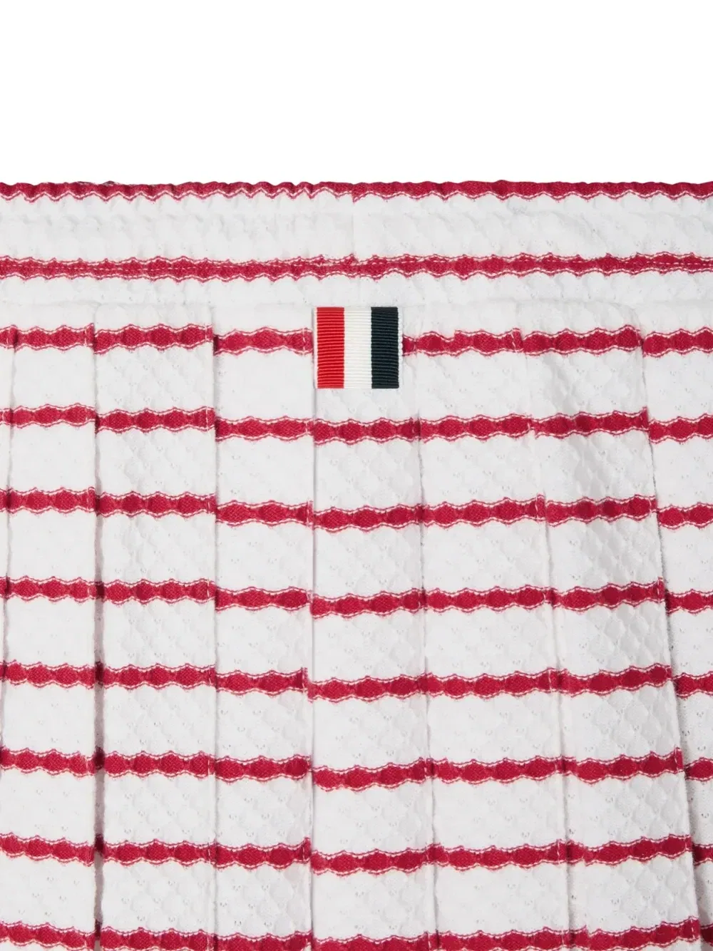 Мини-юбка со складками Thom Browne Kids, белый — фото 4
