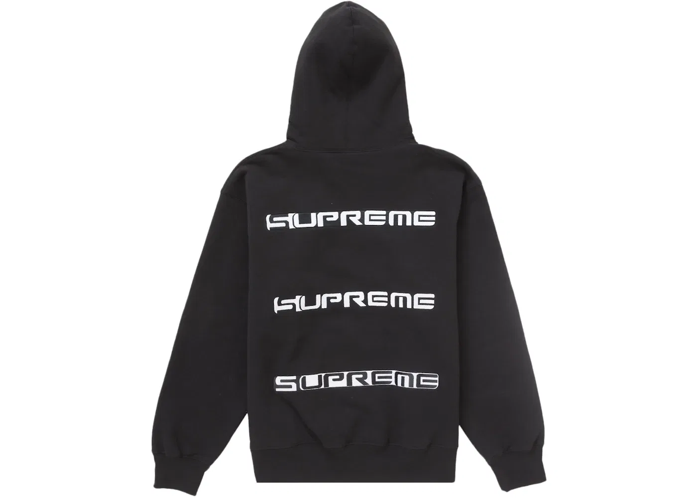 Мужской худи с капюшоном Stacked Supreme, Black