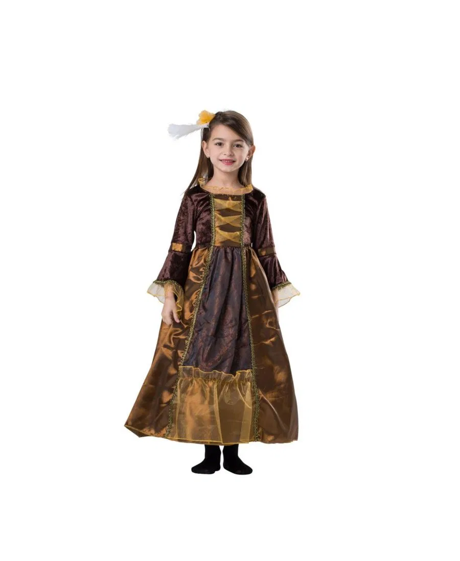 Костюм герцогини с платьем и заколкой Dress Up America, Brown Gold