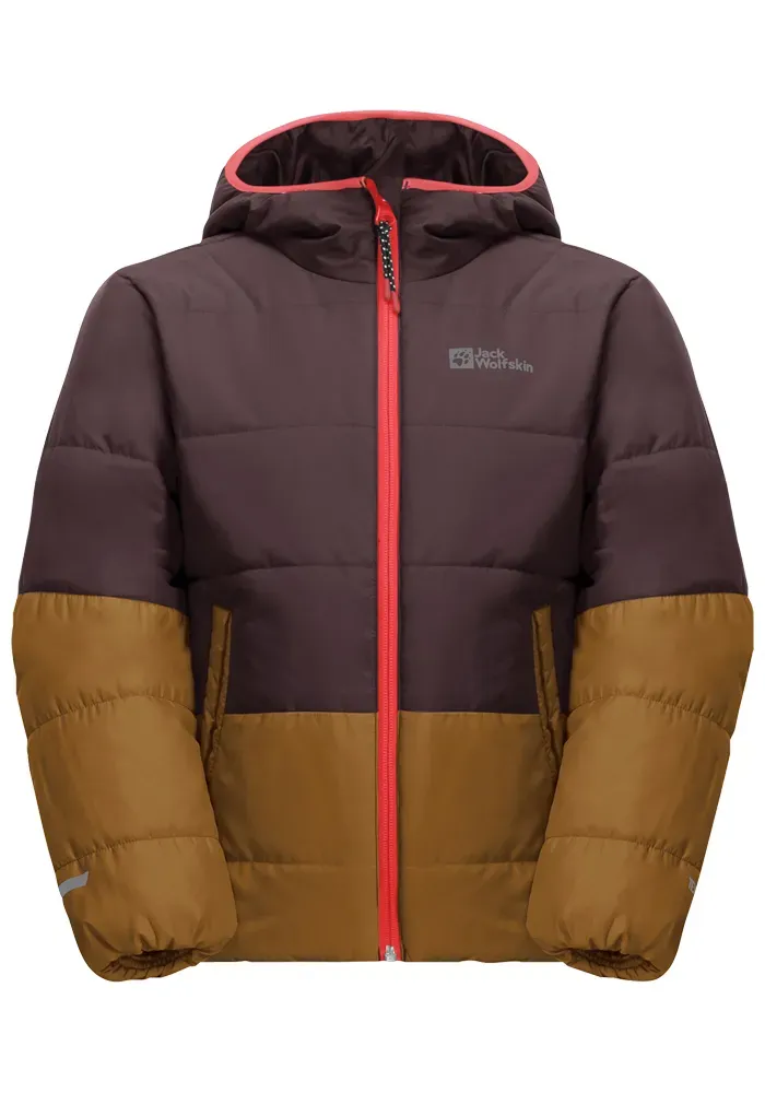 

Куртка из софтшелла Jack Wolfskin "TWO HILLS INS JACKET K", с капюшоном, цвет Autumn-Leaves