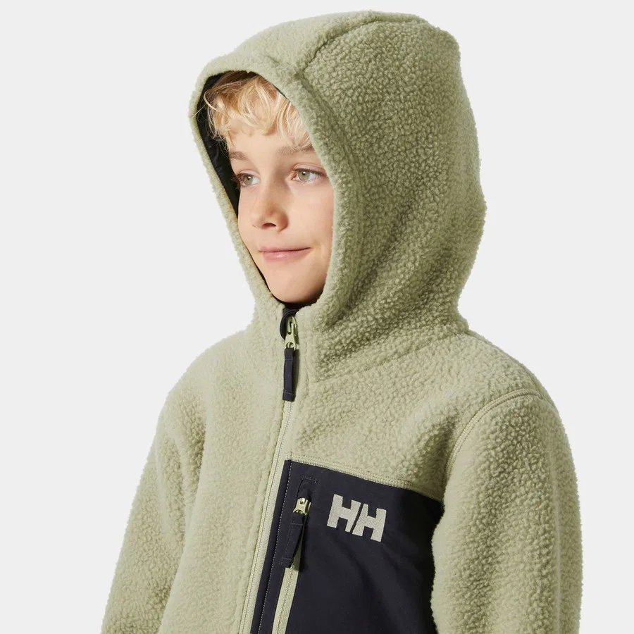 Детский флисовый джемпер с принтом Jr Champ Pile Polar Mont 2.0 Helly Hansen, Light Lav — фото 4