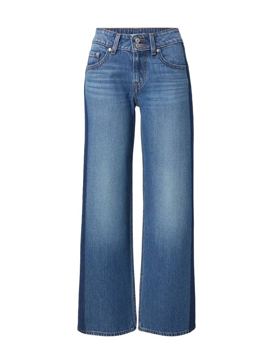 Джинсы LEVI'S свободного кроя 'Superlow Loose' синего цвета, синий деним
