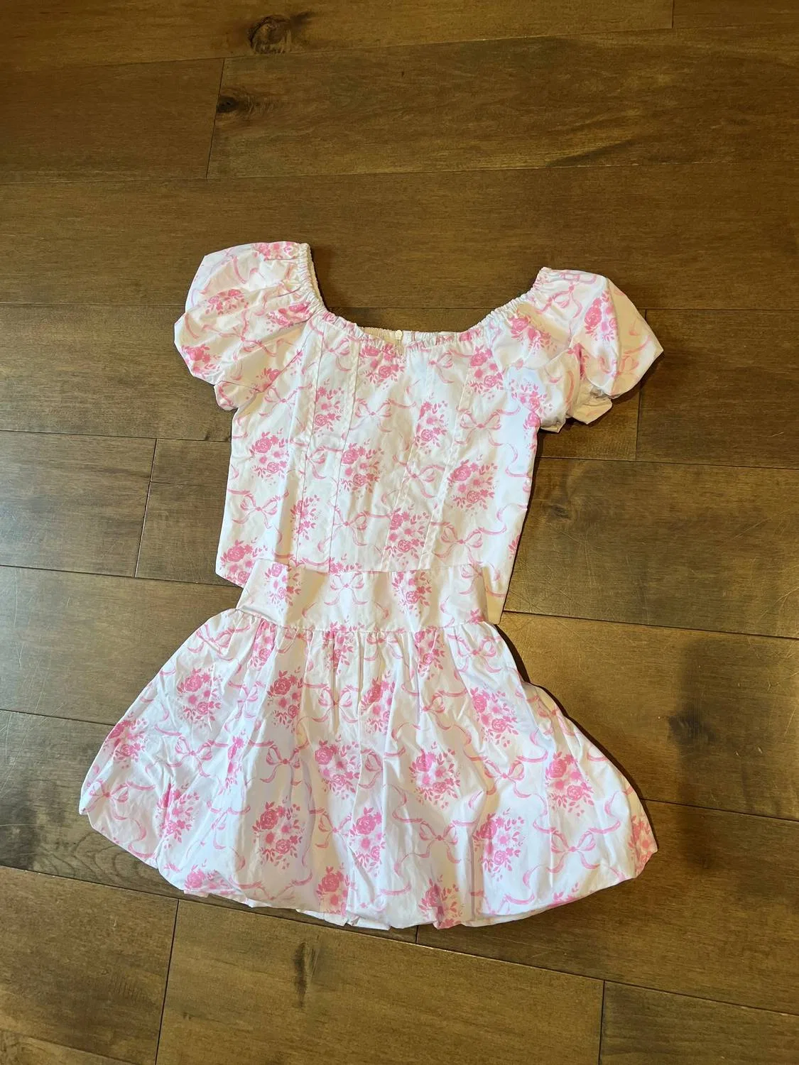 Детская блузка для девочек с коротким рукавом Toile Top flowers by zoe, розовый