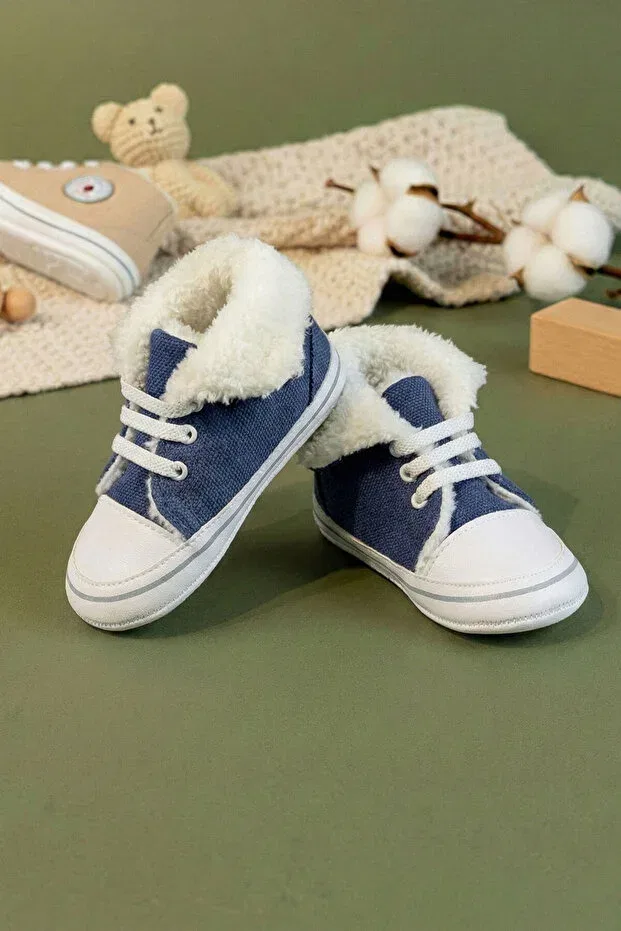 Детские зимние ботиночки с мехом на шнуровке M Montefair, Blue