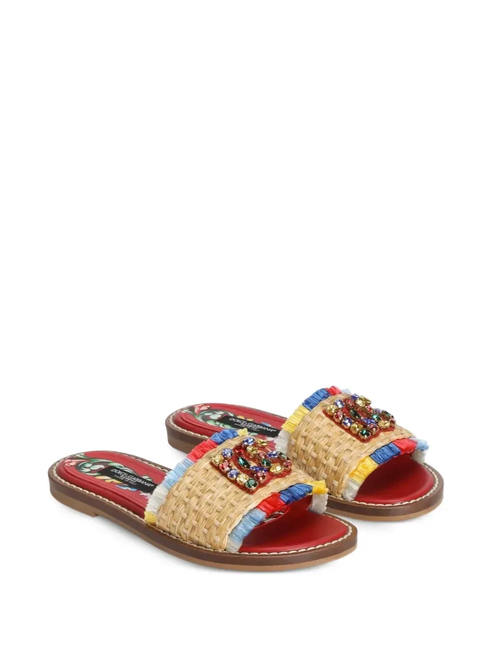 Сандалии с бахромой Dolce & Gabbana Kids, бежевый