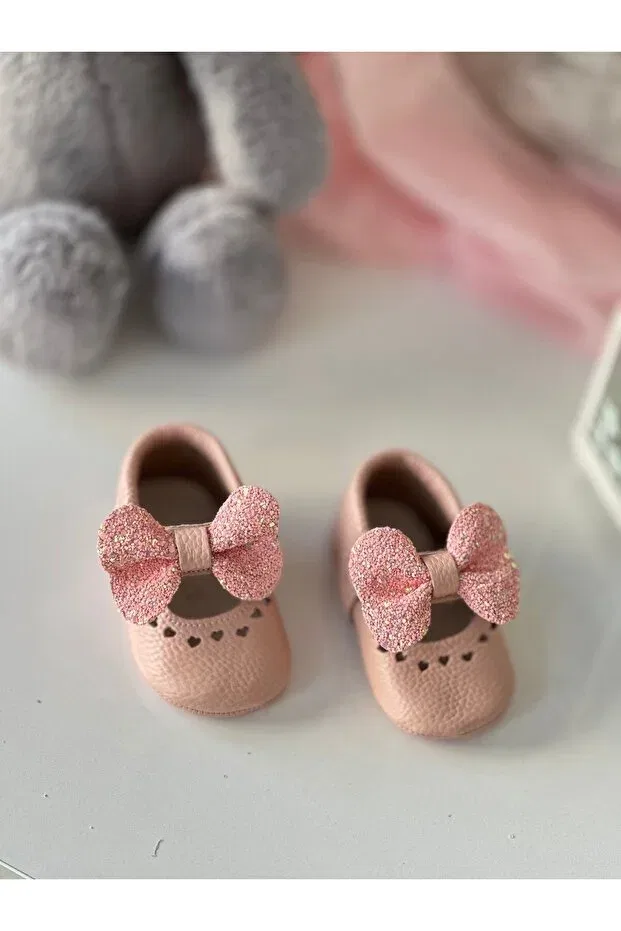 Детские мокасины для девочек из кожи Pink Shine Li Puna, Pink