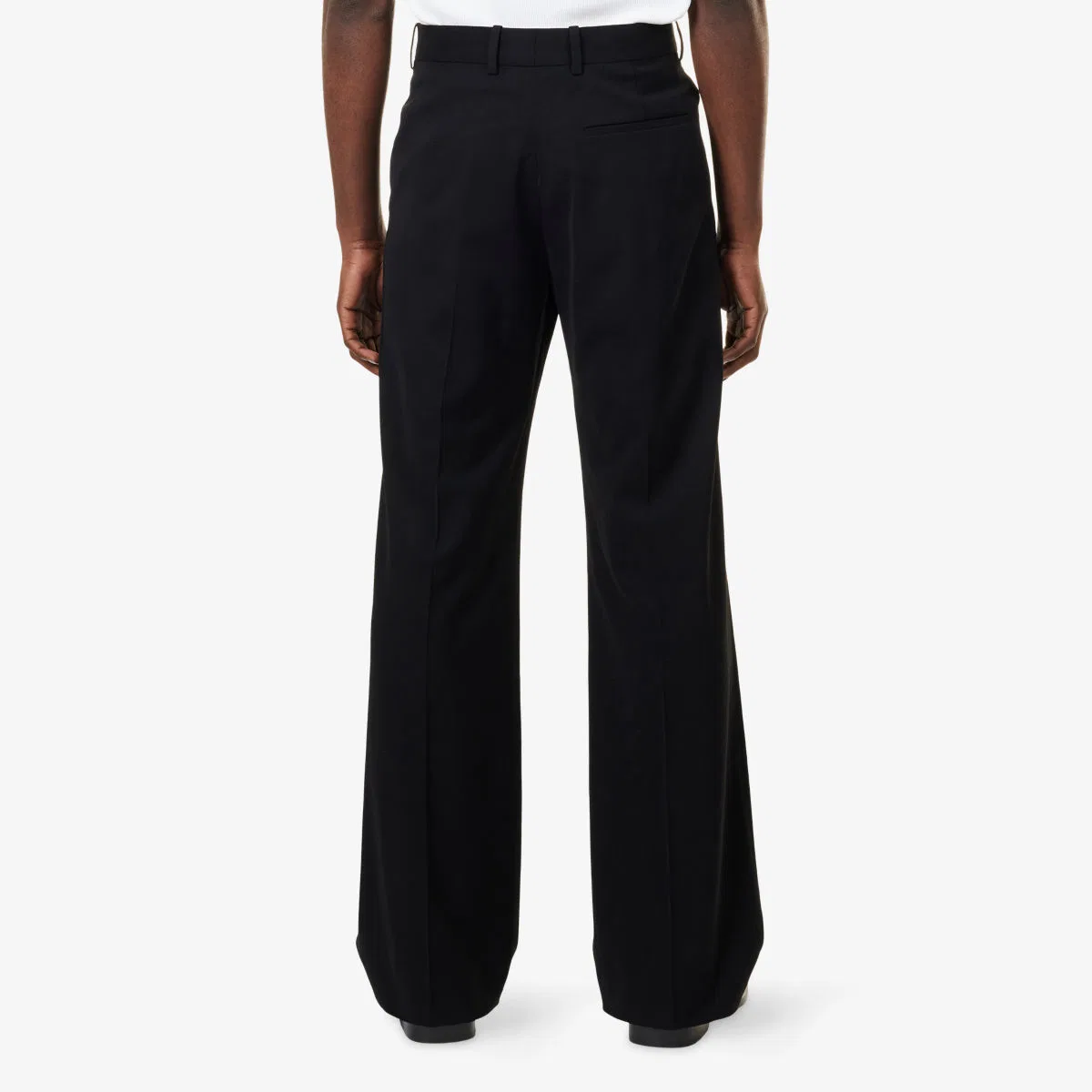 Широкие шерстяные жаккардовые брюки Palvin Acne Studios, черный — фото 4