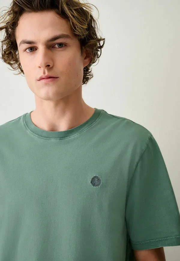 Футболка хлопковая Basic t-shirt Next, зеленый — фото 4