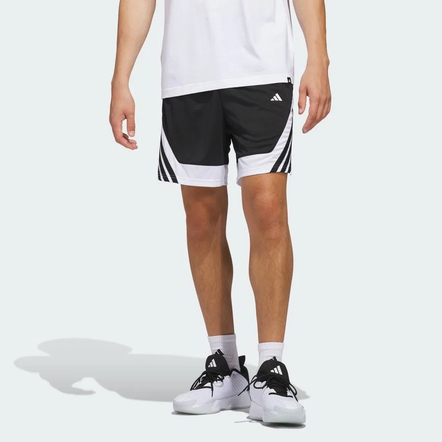 Шорты спортивные с принтом Pro Motion adidas, Черно-белый