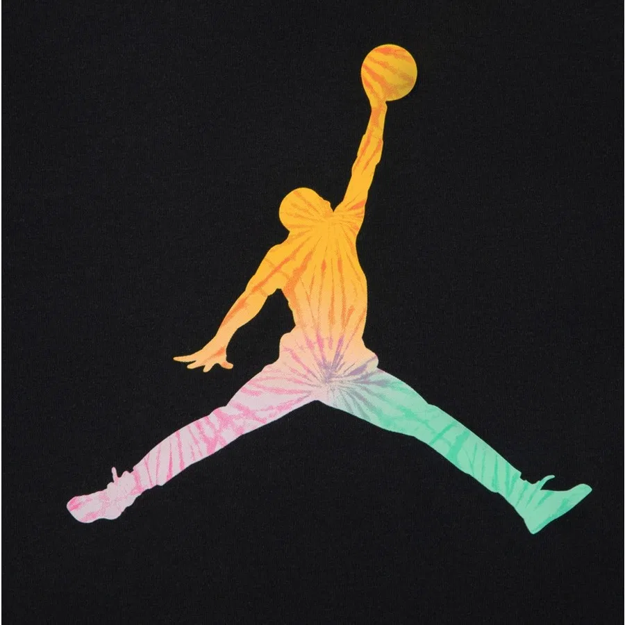 Детская футболка с принтом Jordan Tie Dye, Nike, Черный — фото 4