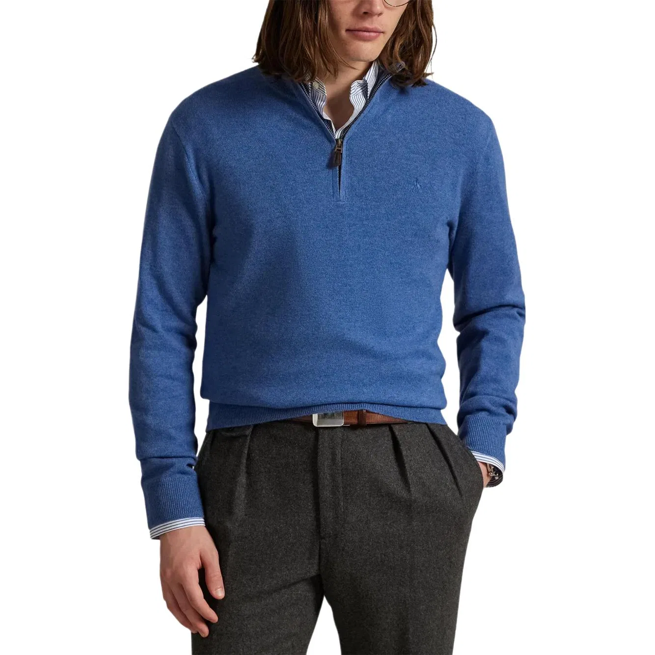 Мужской свитер с круглым вырезом Blue Polo Ralph Lauren, Blue — фото 3