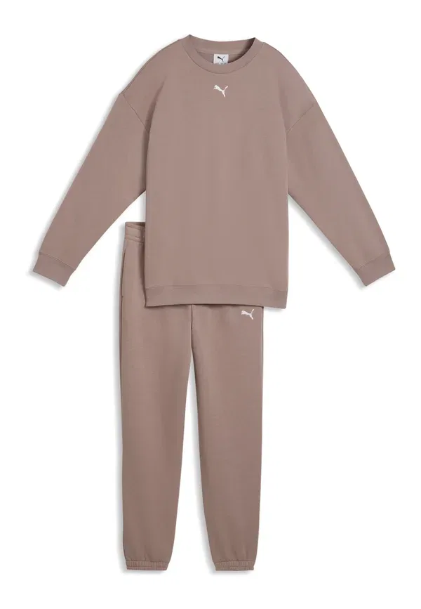 Спортивный костюм хлопковый Loungewear set Puma, Sandstone, песочный — фото 4