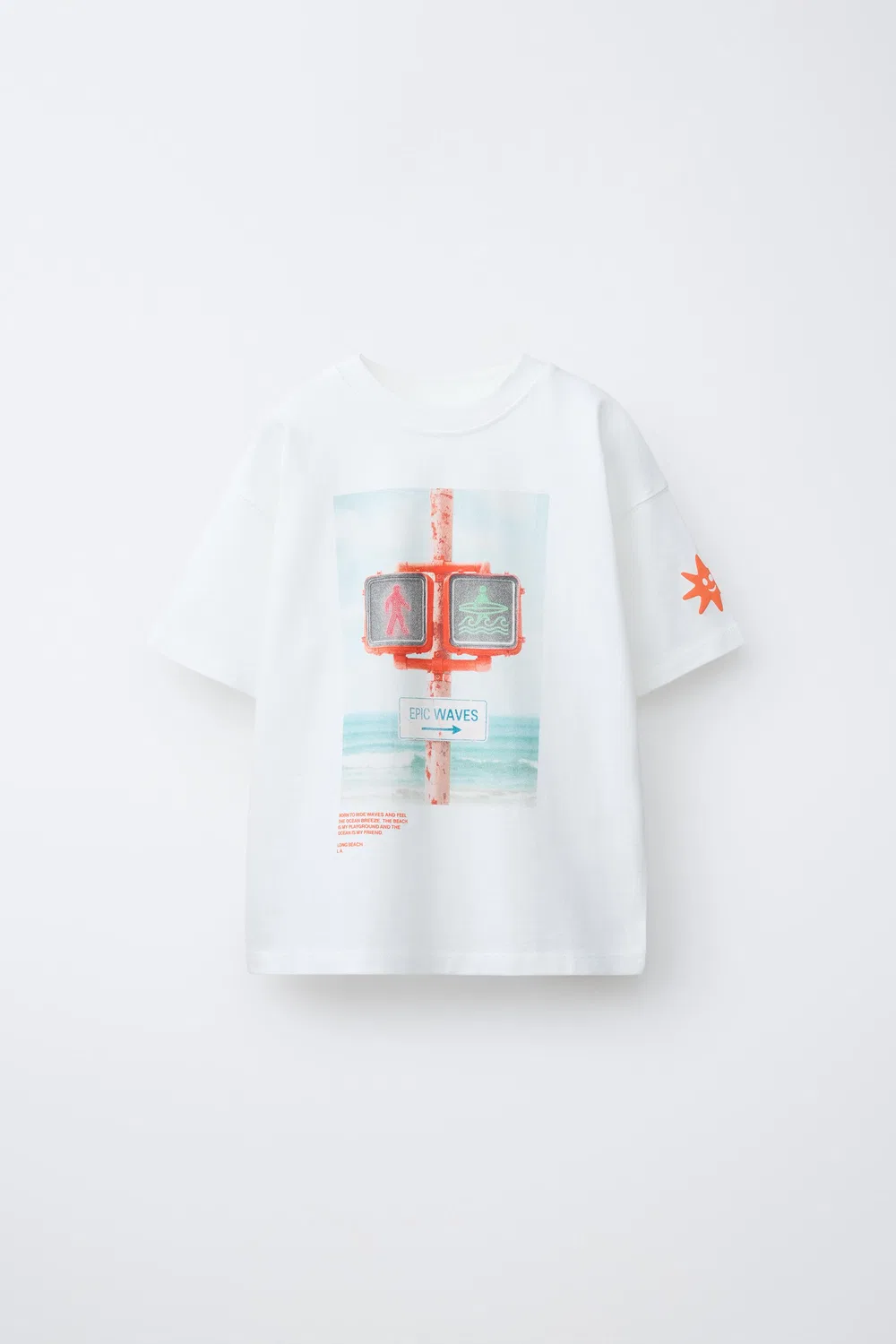 Футболка с фотографией светофора ZARA, White