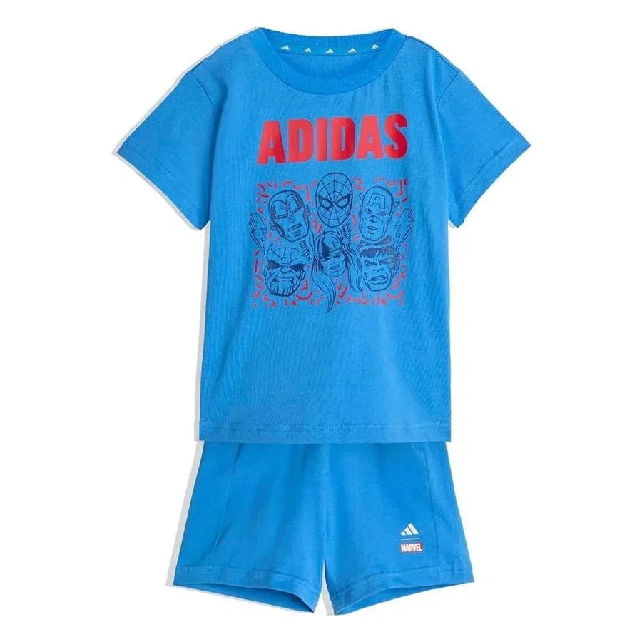 Детский спортивный костюм с длинным рукавом Mrvl Av T Set adidas, Синий