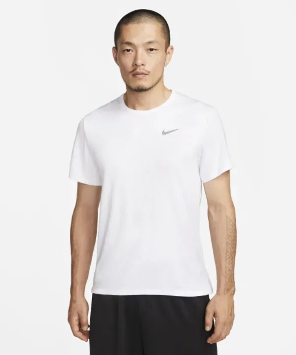 Беговая майка с коротким рукавом Dri-FIT UV Nike, белый
