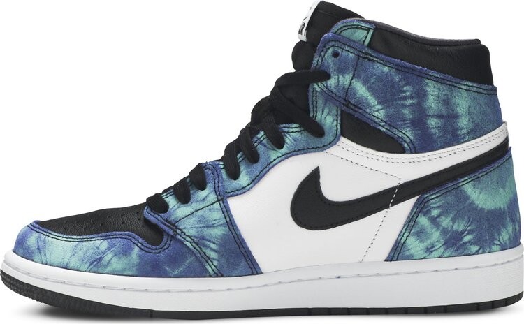 Кроссовки Wmns Air Jordan 1 Retro High OG Tie-Dye, зеленый — фото 3