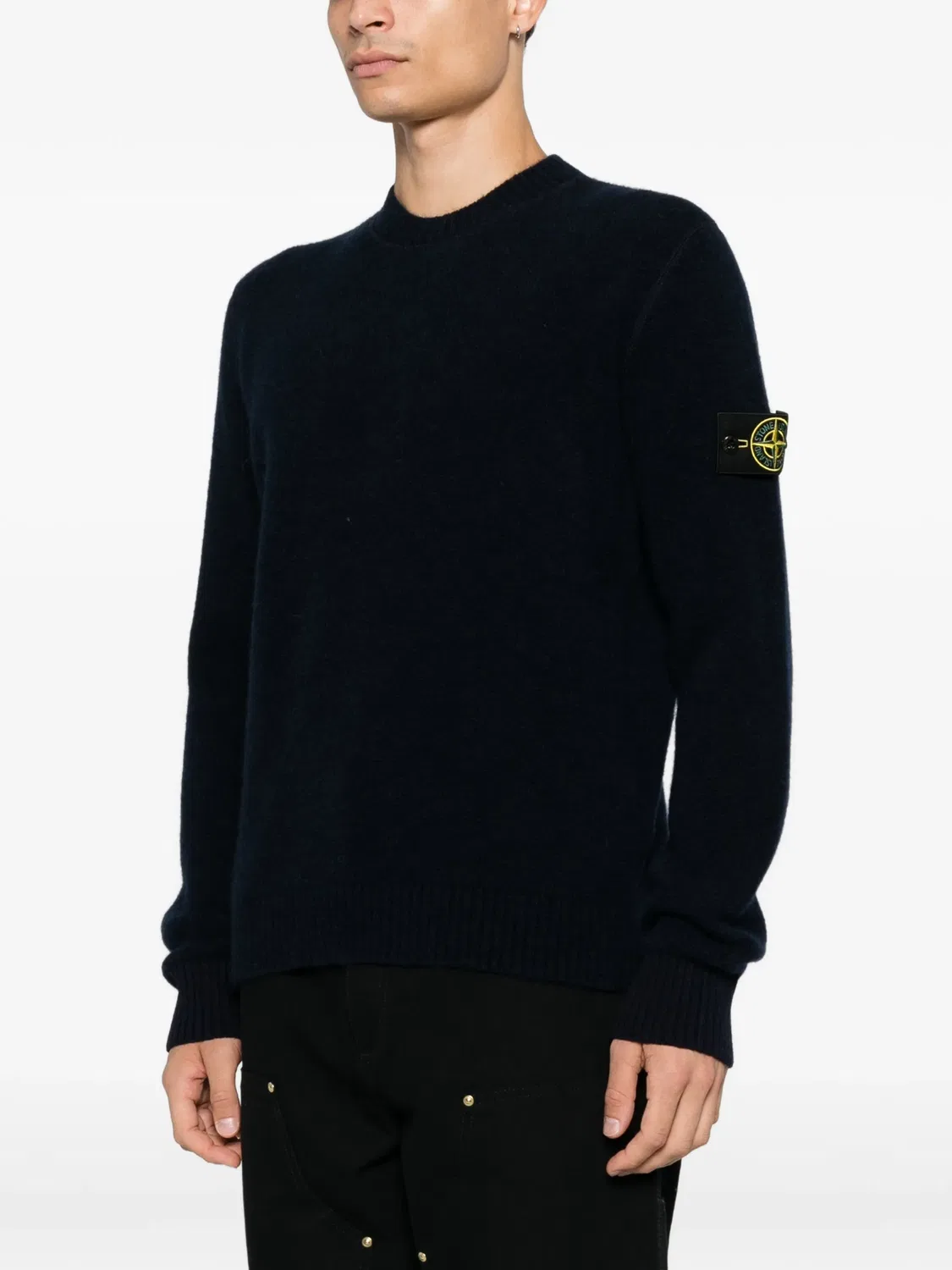 Stone Island Синий джемпер с нашивкой-логотипом — фото 2