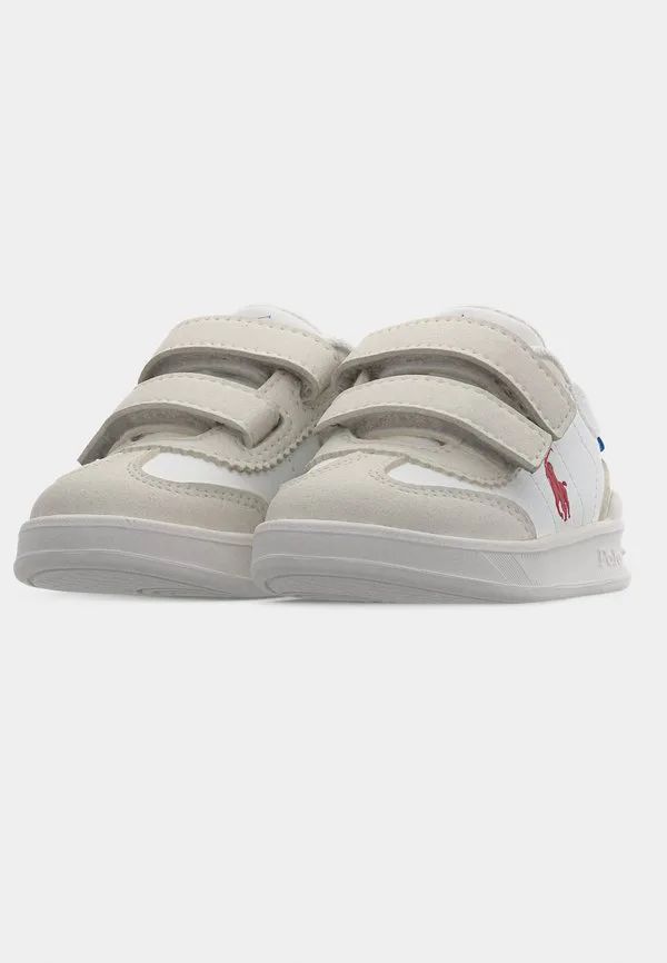 Детские туфли унисекс hollis Polo Ralph Lauren, White Smooth/Grey/Royal/ Red — фото 3