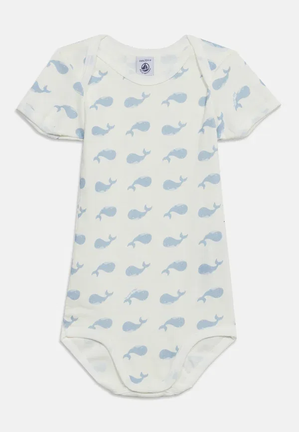 Комплект из 3 футболок с принтом, glaustinuke, Petit Bateau, blue/white, белый — фото 3