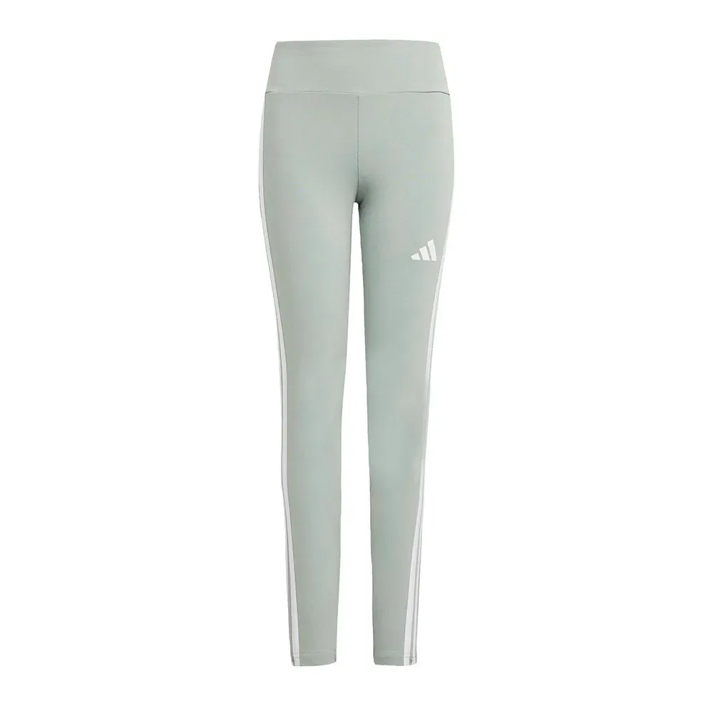 Леггинсы Adidas Essentials 3 Stripes, серый — фото 3