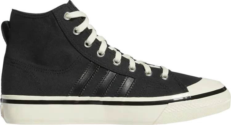 

Кроссовки Adidas Nizza High RF 74 'Black Cream White', черный