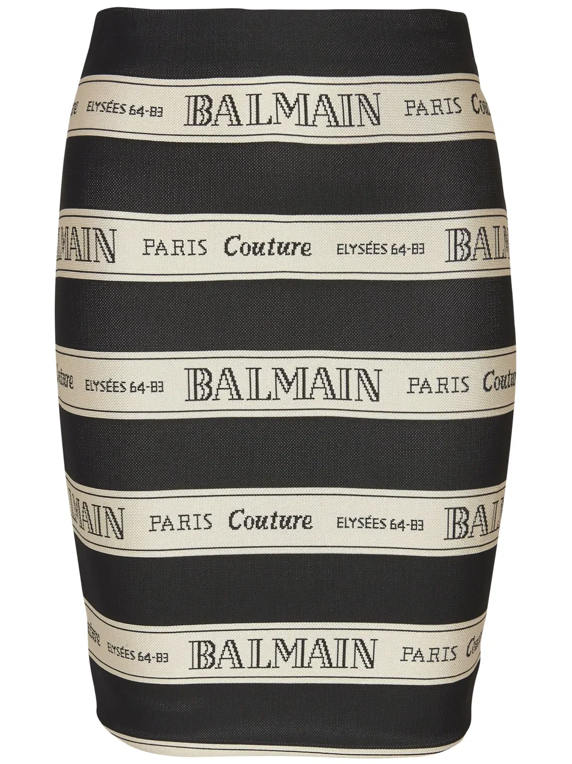 Юбка жаккардовая Balmain, черный