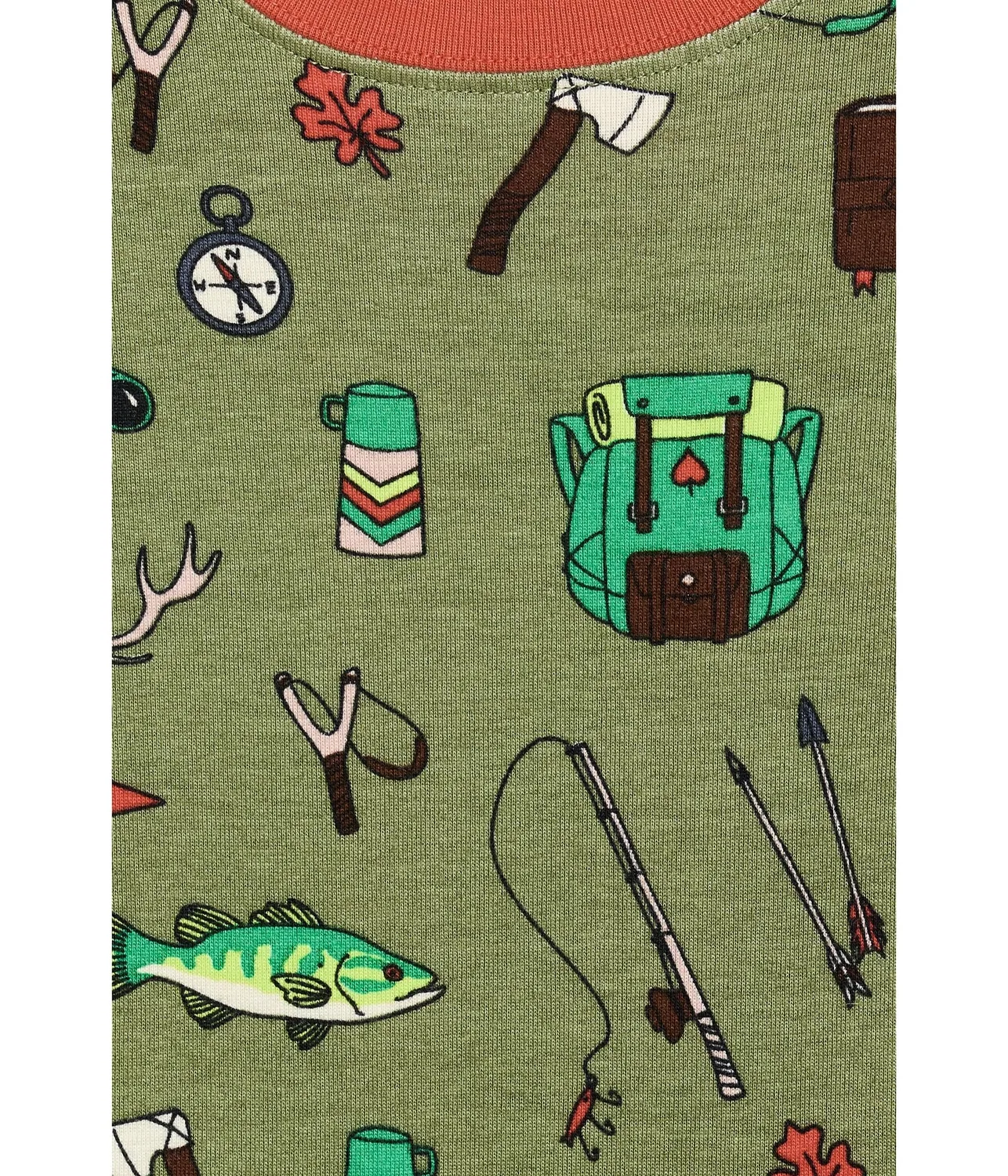 Комплект хлопковой пижамы Outdoor Explorer в рубчик (для малышей/детей постарше) Hatley Kids, Green — фото 3