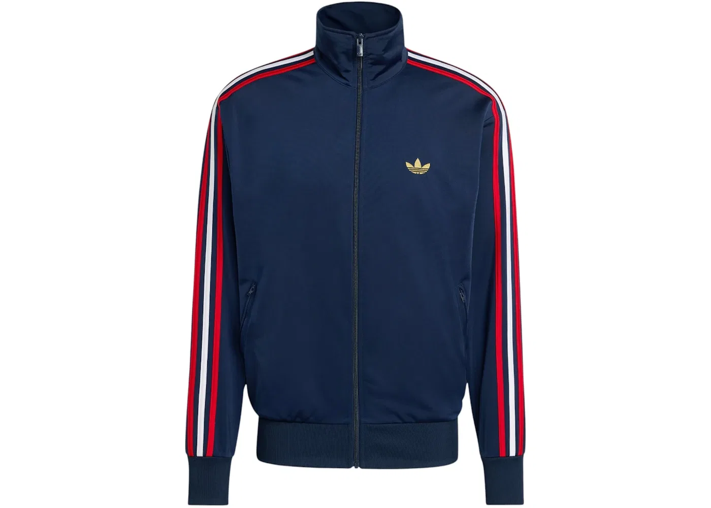 Мужская куртка Firebird Track Top Adidas, Night Indigo Better Scarlet White