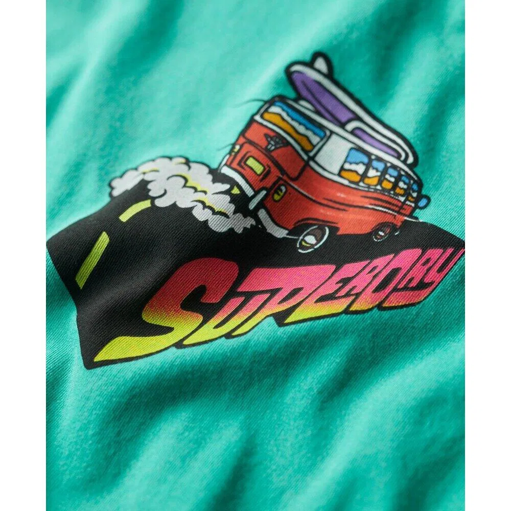 Женская футболка свободного кроя Travel Superdry, Grun — фото 2