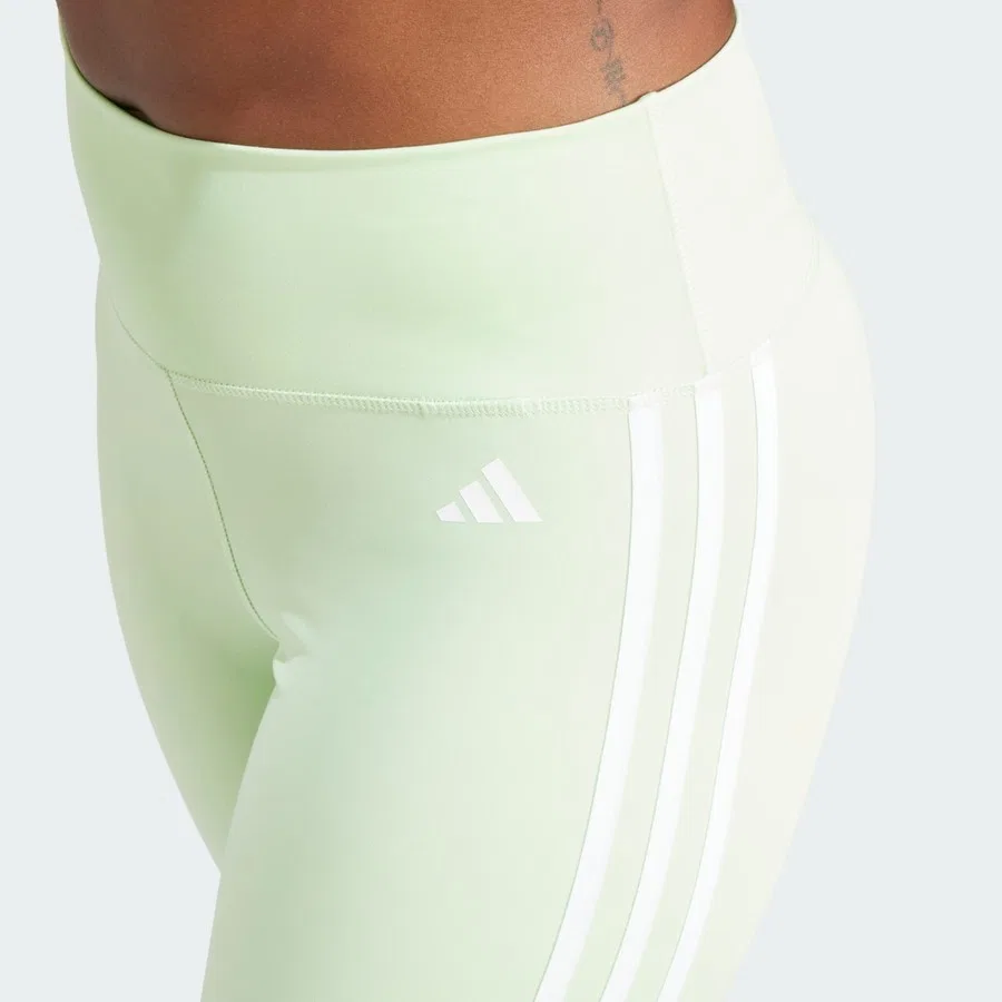 Леггинсы спортивные с высокой посадкой 7/8 Train Essentials 3-Stripes adidas, Зеленый — фото 4