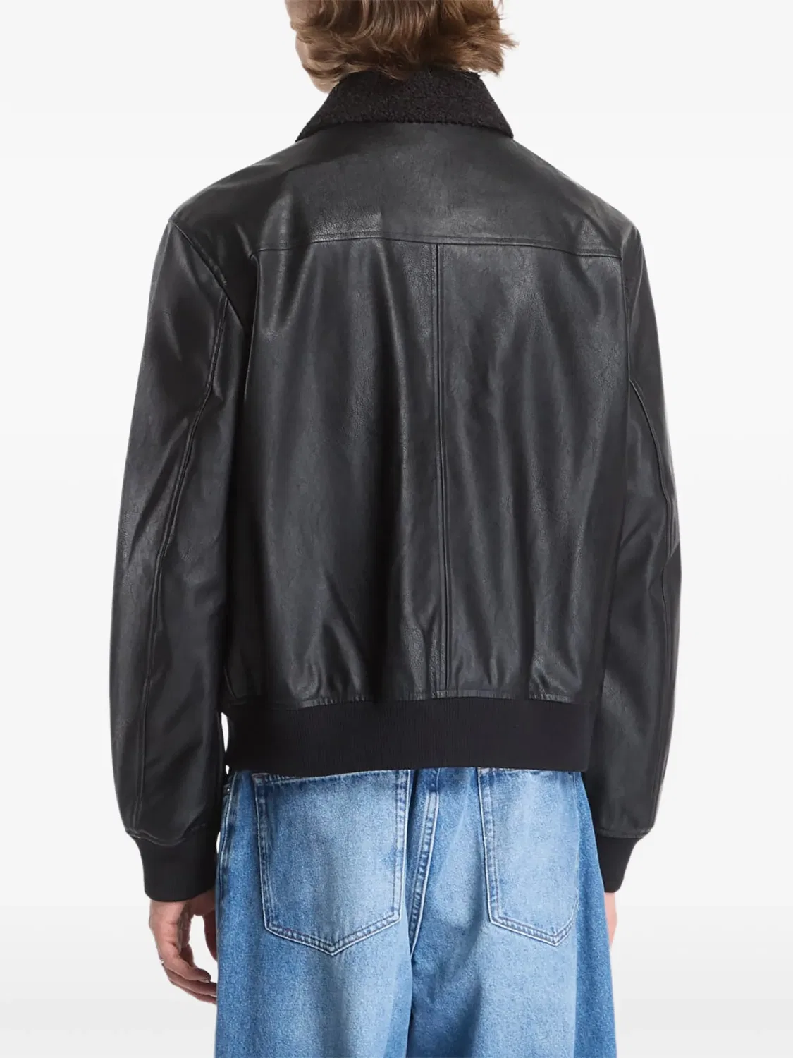 Куртка из искусственной кожи черная Calvin Klein, черный — фото 4
