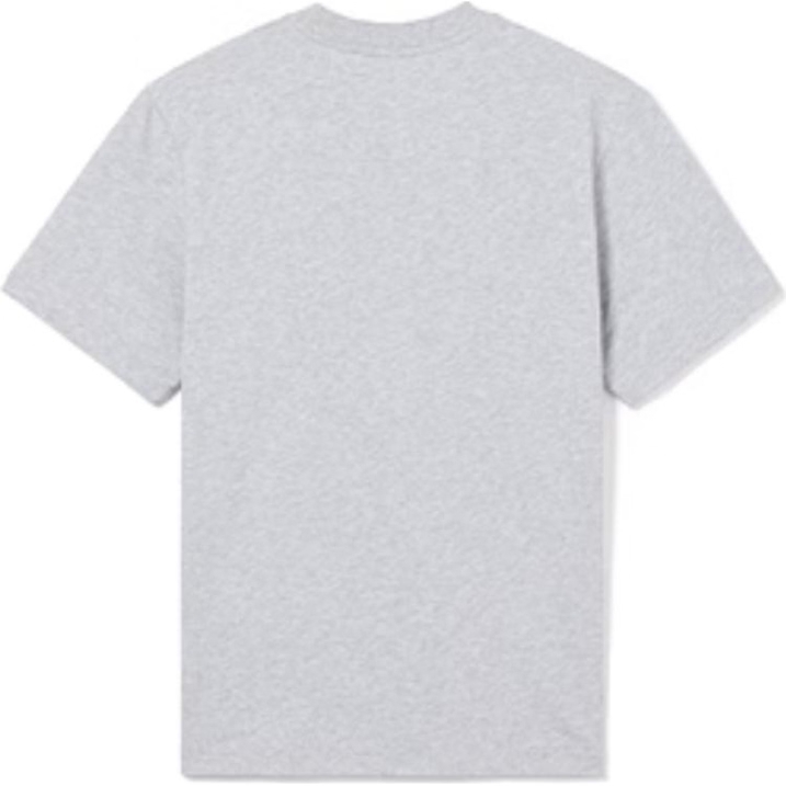 Футболка Lacoste Logo-Patch Cotton, мужская, серебристо-серая — фото 2