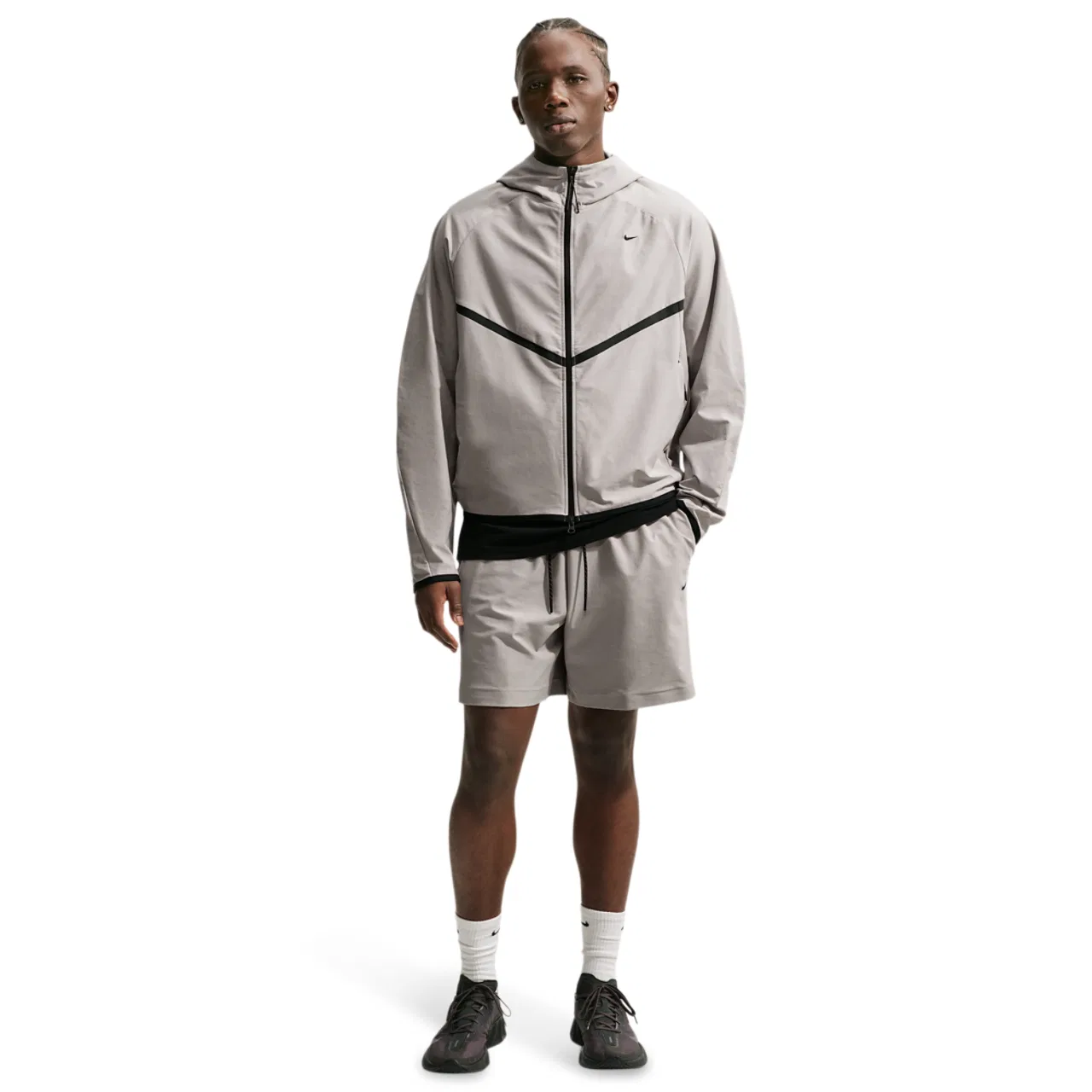 Мужские шорты с влагоотводящим трикотажем Nike Tech Shori Knit, Black College Grey — фото 4