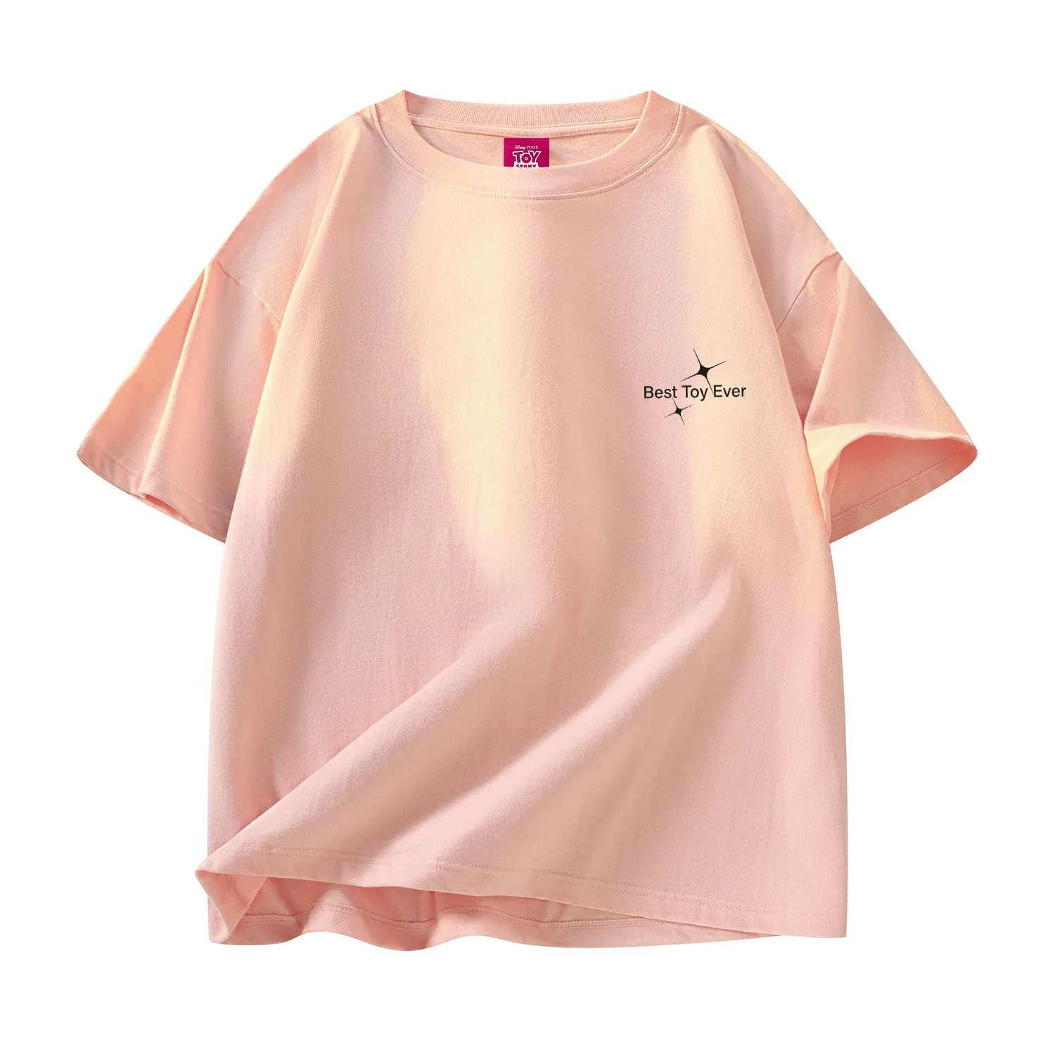 Детская футболка хлопковая Disney Unisex Crew Neck Thin Straight Fit, Pink