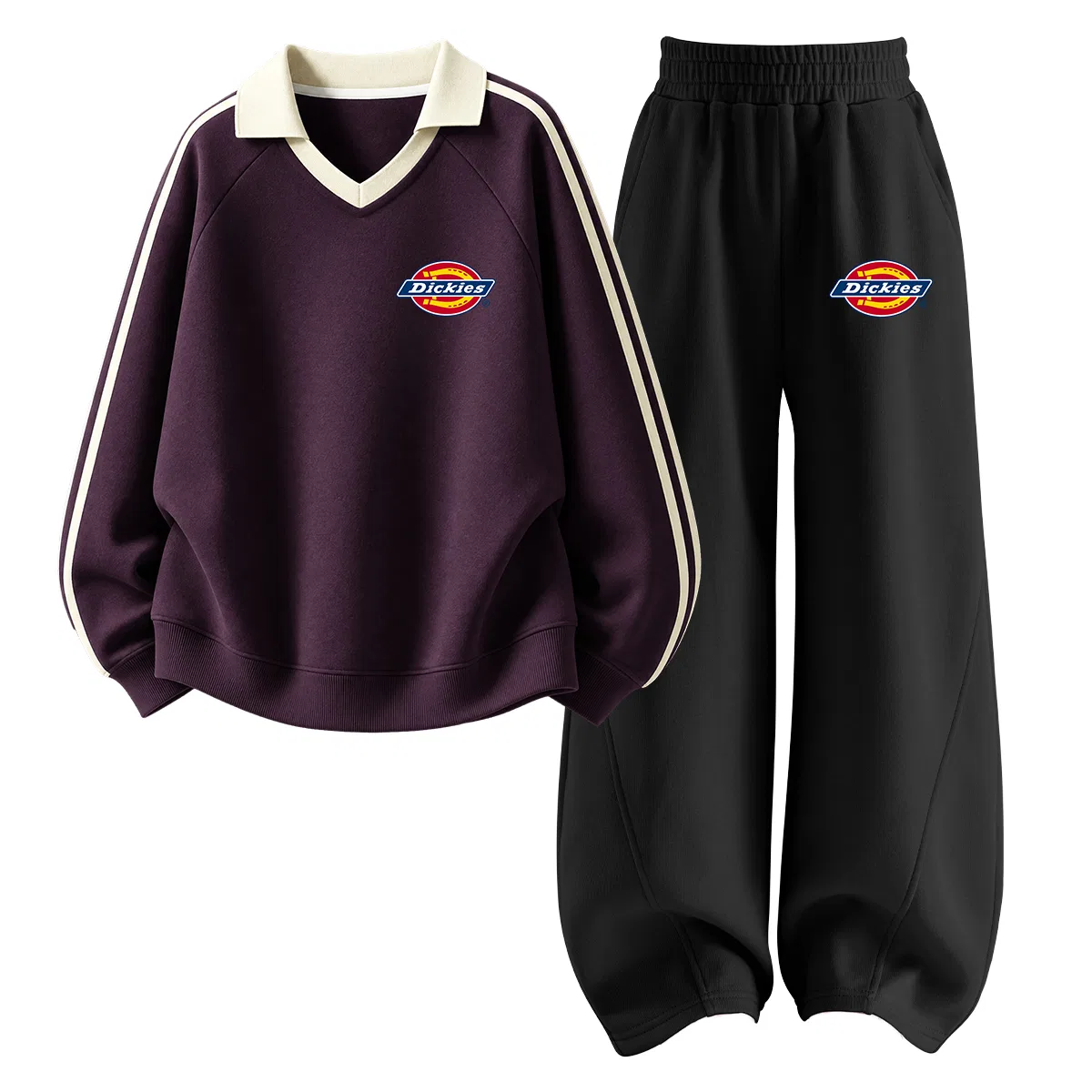 Детский комплект спортивных костюмов с воротником-поло Dickies, Berry Purple/Black