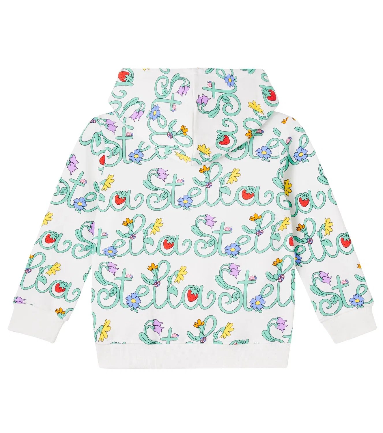 Толстовка на молнии с принтом Stella Mccartney Kids, белый — фото 4