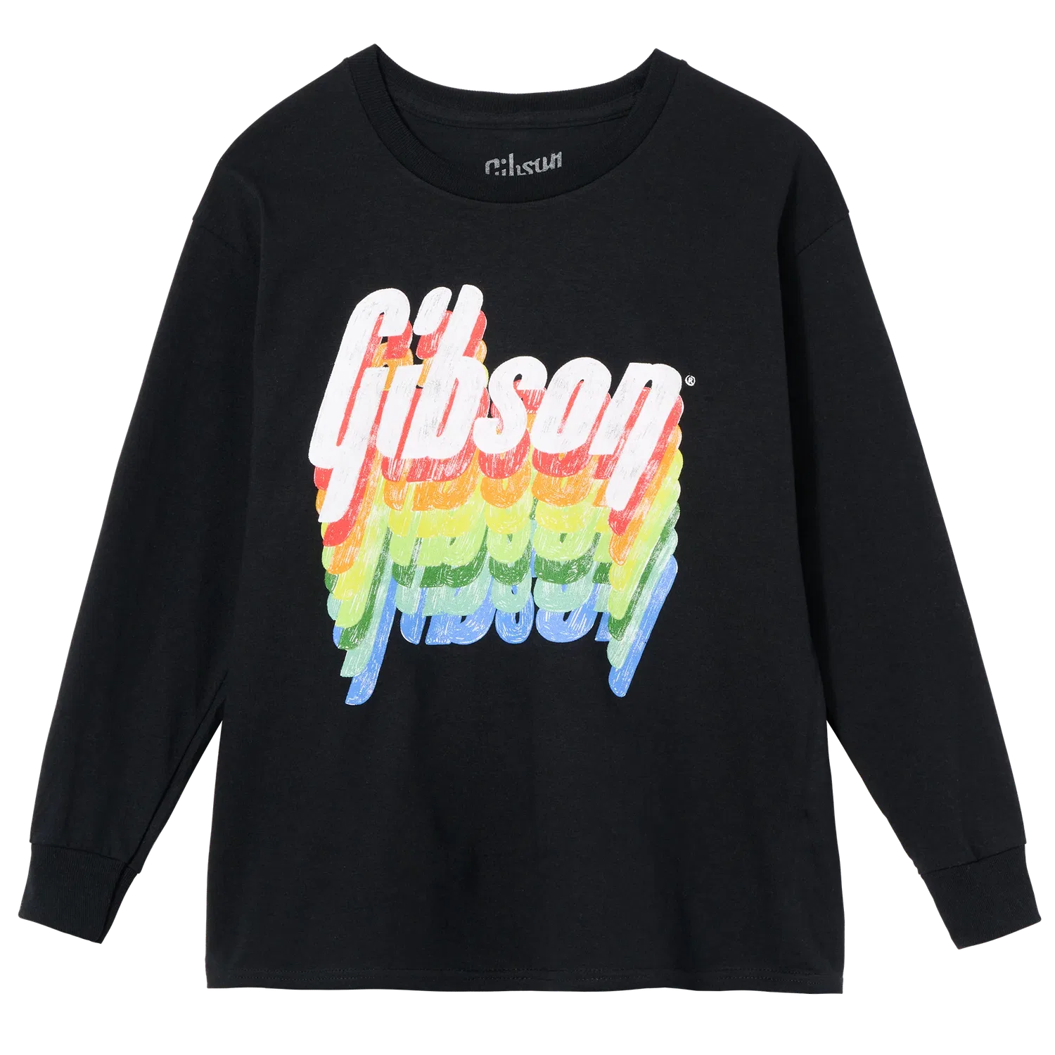 Детский лонгслив с принтом Gibson Kid's Rainbow Logo Gibson