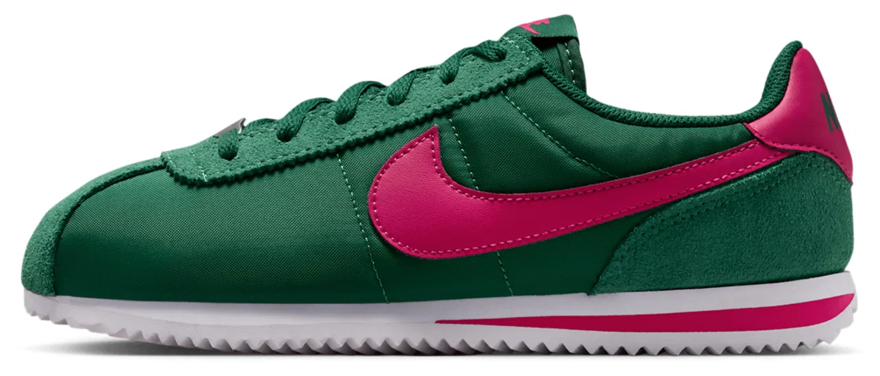 Кроссовки для мальчиков Cortez TXT Nike, цвет Gorge Green/Wild Cherry/White — фото 2
