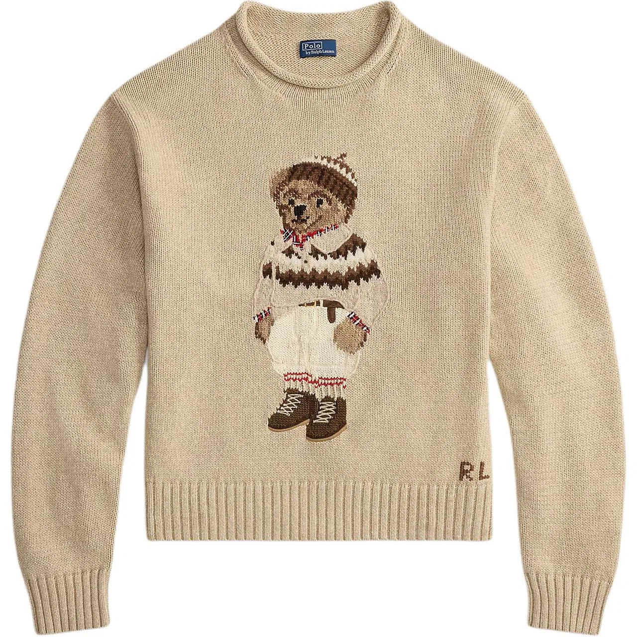 Женский свитер свободного кроя Polo Bear Knitwear Polo Ralph Lauren, Темно-Серый Миндаль