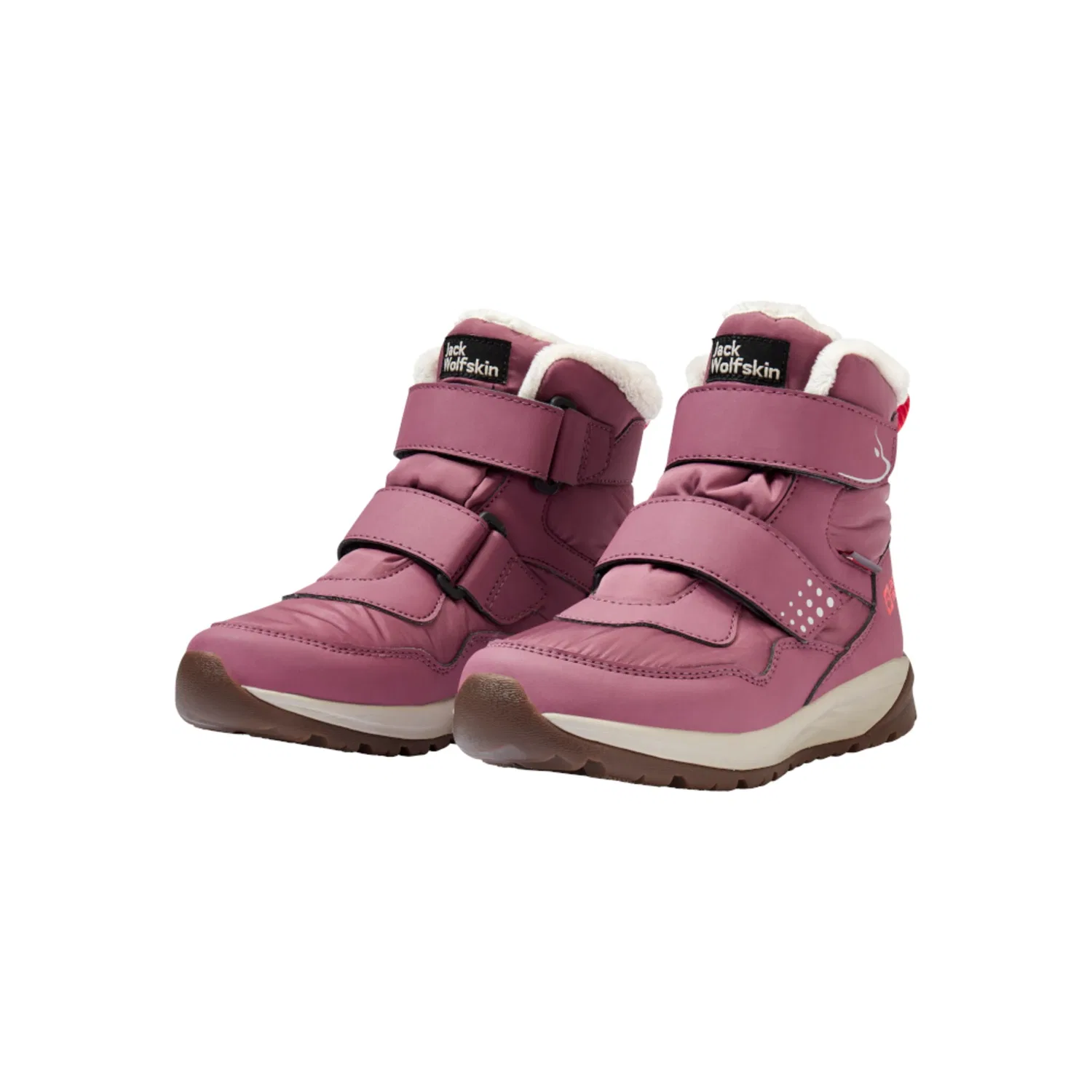 Детские зимние ботинки для ходьбы Polar Bear-G Texapore Mid VC Jack Wolfskin, Raisin