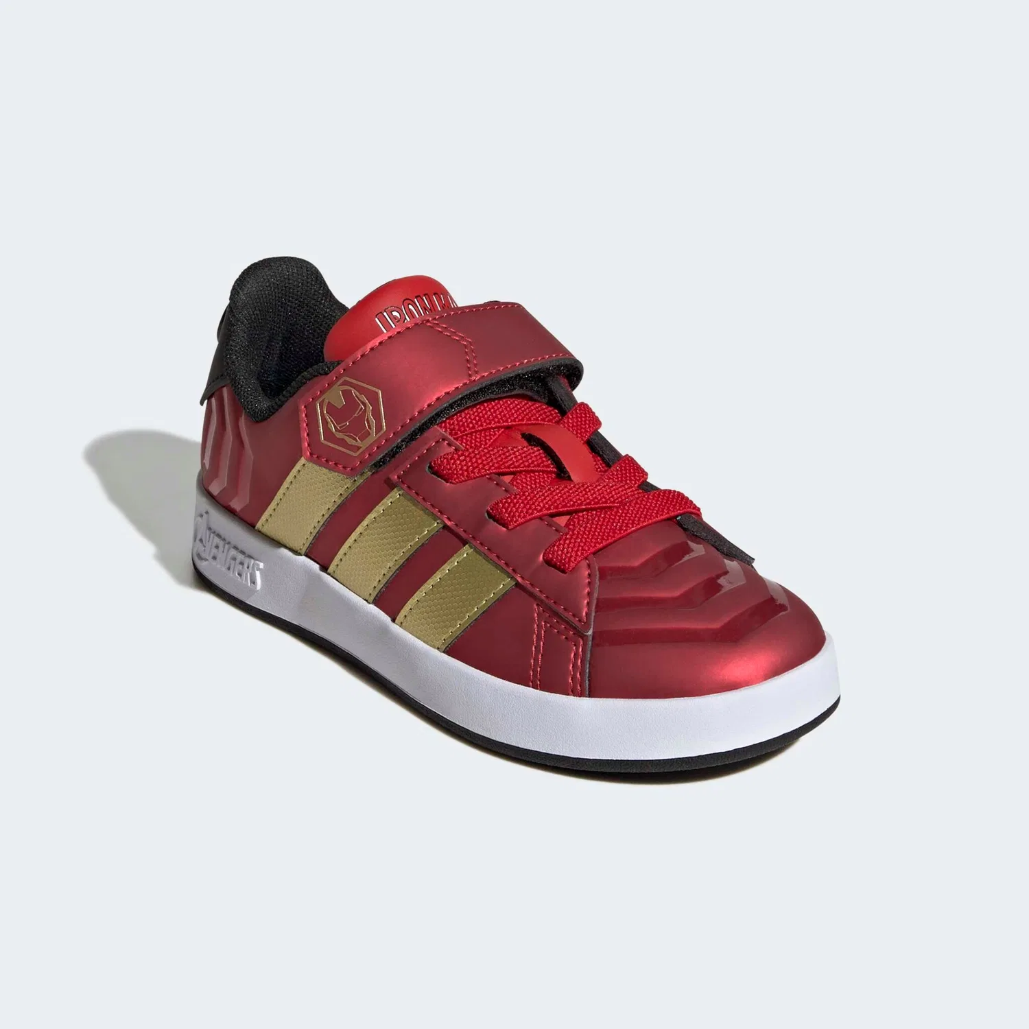 Детские кроссовки с супергеройским дизайном Adidas Sportswear, Better Scarlet/Matte Gold/Core Black