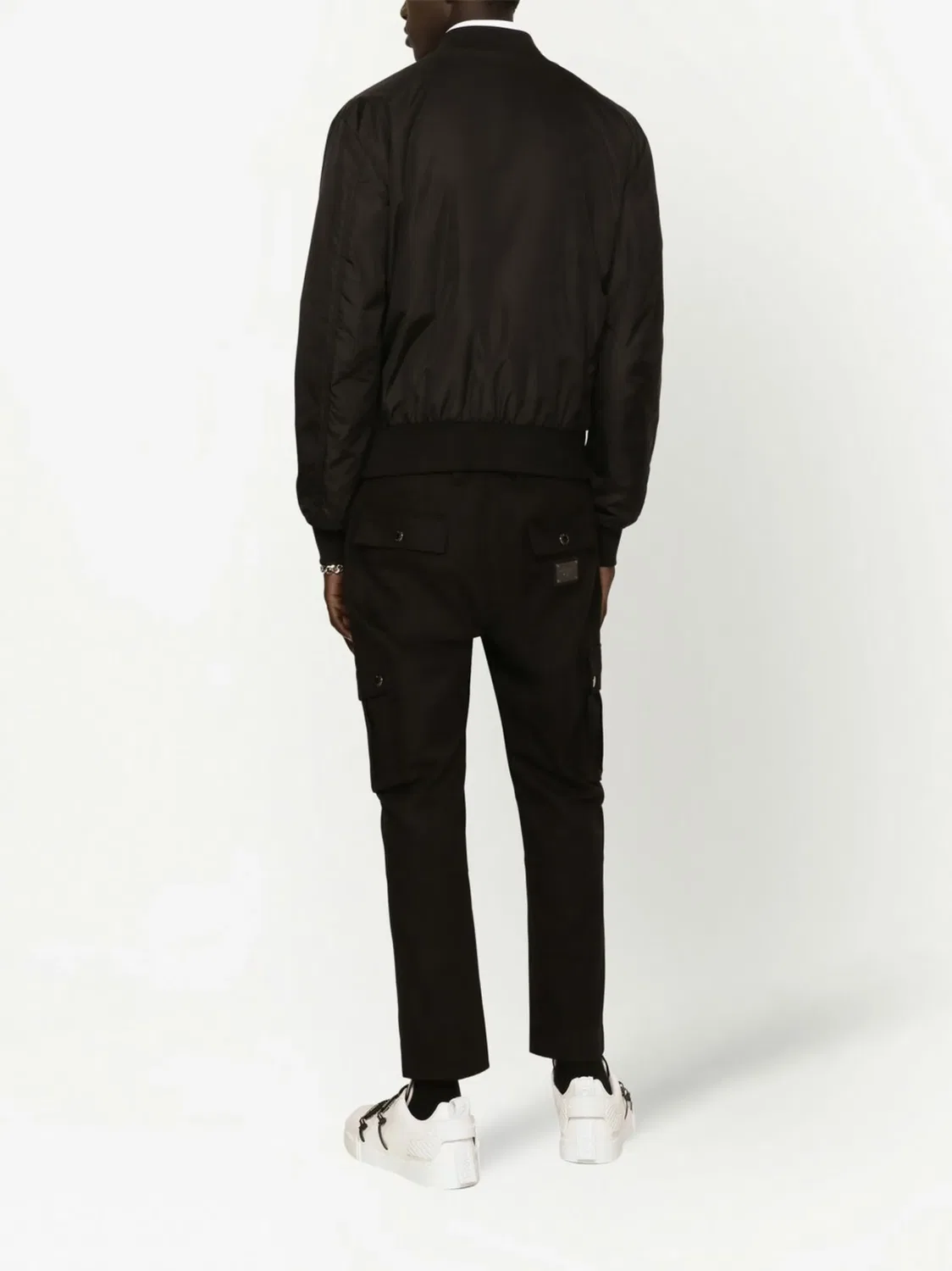 Dolce & Gabbana Трек-куртка Logo-Tag Черная — фото 4
