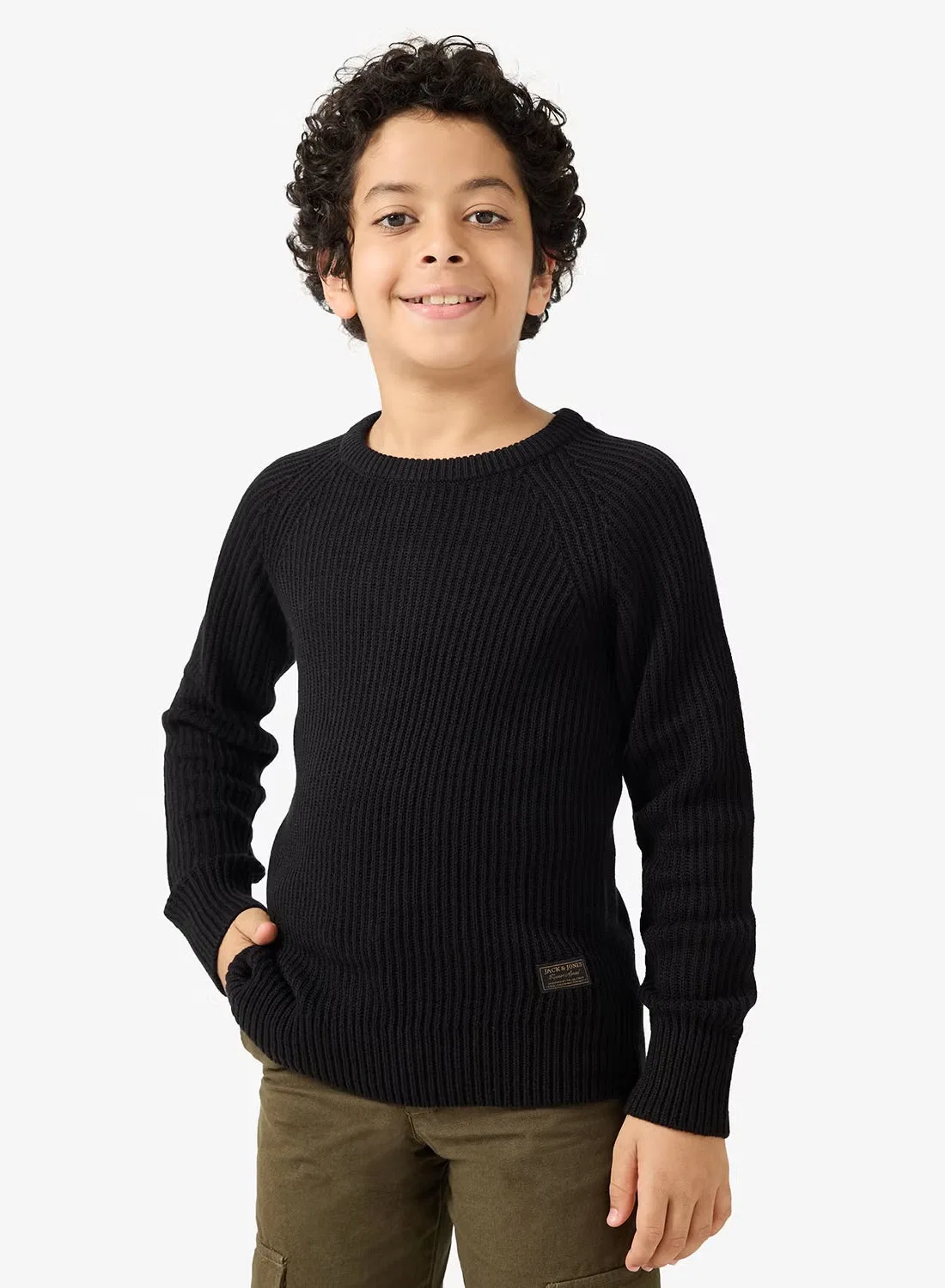 Свитшот с логотипом JJPannel Jack & Jones Junior, черный