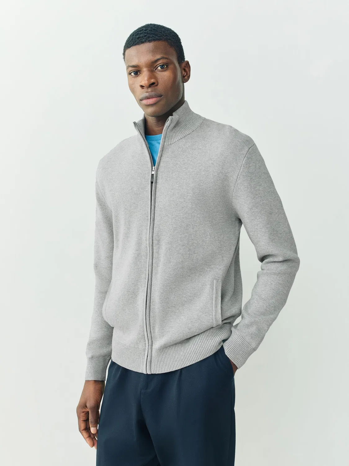 Кардиган на молнии Regular Fit, Light Grey Next