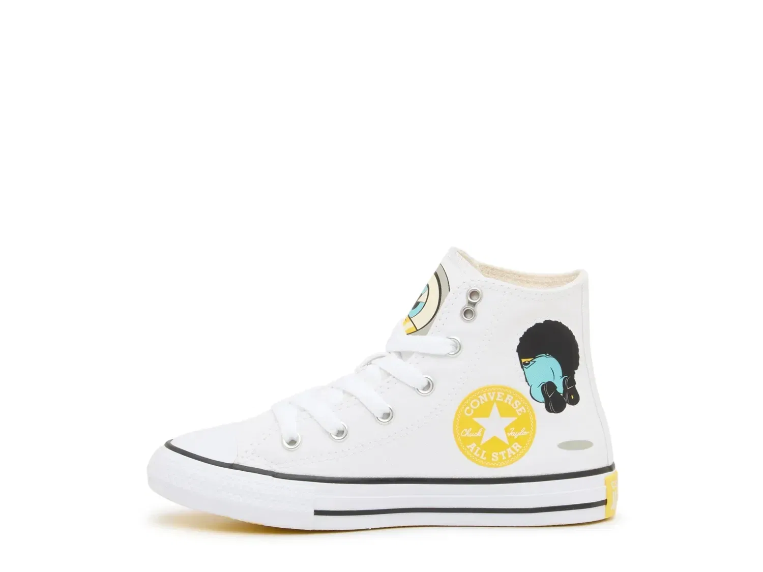Кеды высокие Chuck Taylor All Star Minions 1V, Converse, белый — фото 3