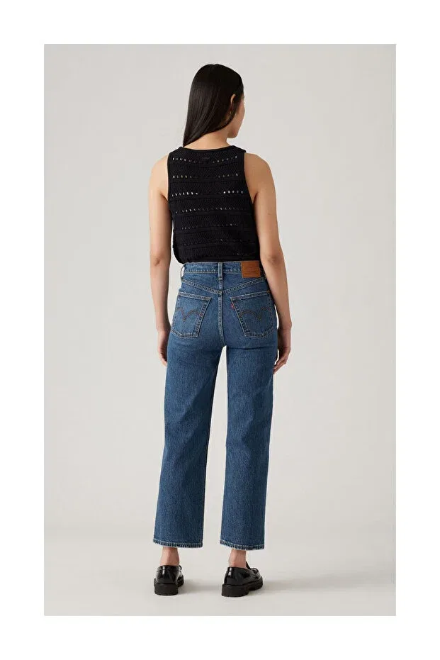 Женские прямые джинсы с высокой талией Levi'S, Dark Indigo — фото 3