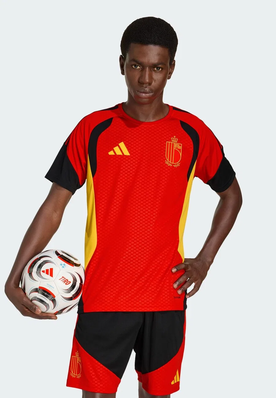 Футболка ADIDAS PERFORMANCE Performance Shirt 'Belgien 26 Tiro' красного цвета — фото 3