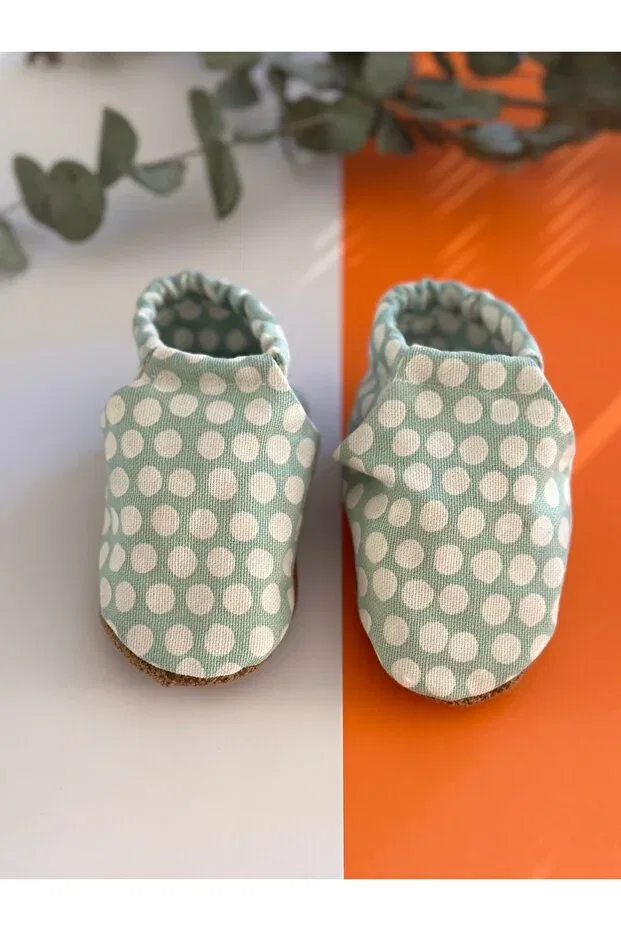 Детские пинетки-тапочки с принтом в горошек Baby, Colored — фото 2